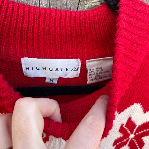 Vintage Red Fair Isle Sweater - Picture 4 of 5